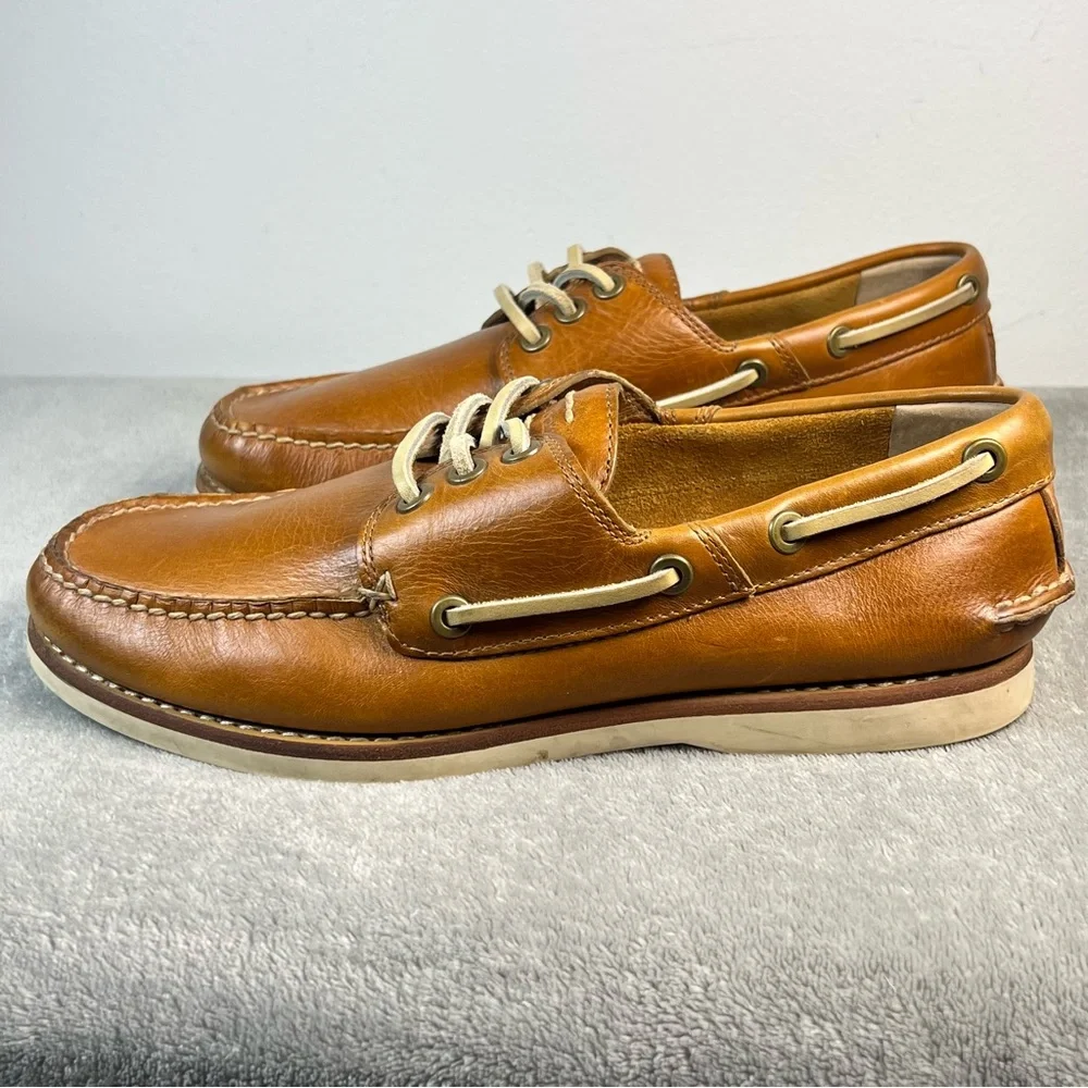 frye Men's Sully Boat Shoe Camel size8Mens US. ordrA6